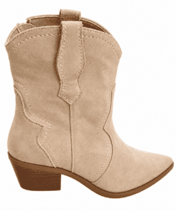 Elegante Cowboystiefel in Beige – Western Boots mit Blockabsatz