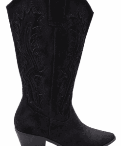 Schwarze Cowboystiefel mit edler Stickerei – Western Boots