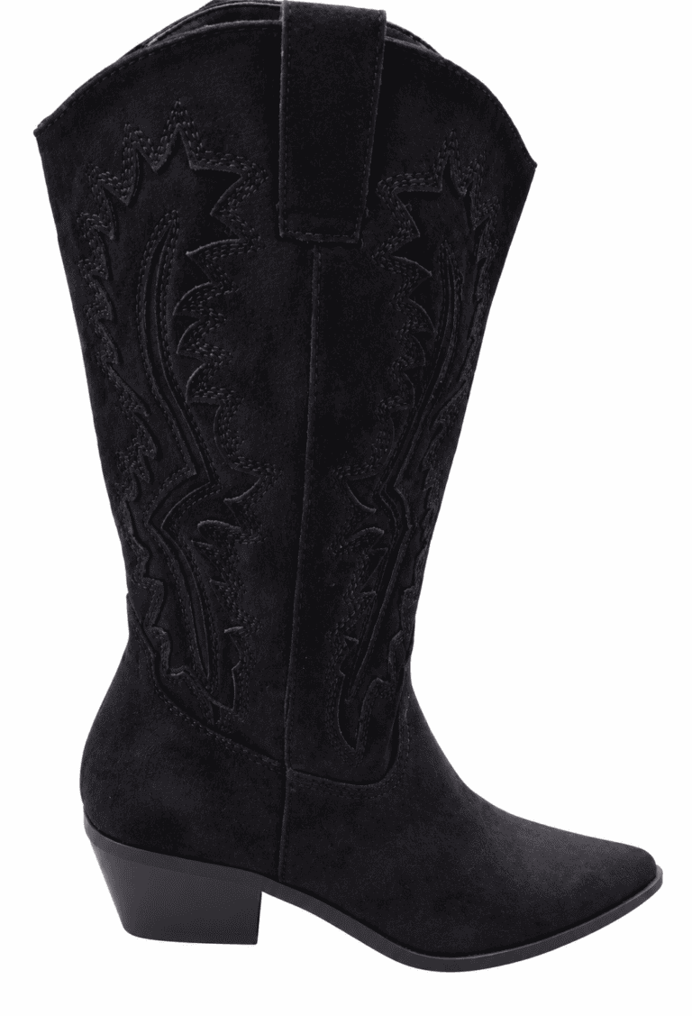 Schwarze Cowboystiefel mit edler Stickerei – Western Boots