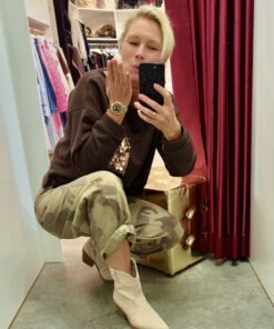 Alternative view of Elegante Cowboystiefel in Beige – Western Boots mit Blockabsatz