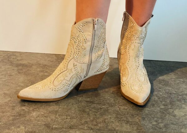 Stiefeletten Beige/Glitzer – Bild 3