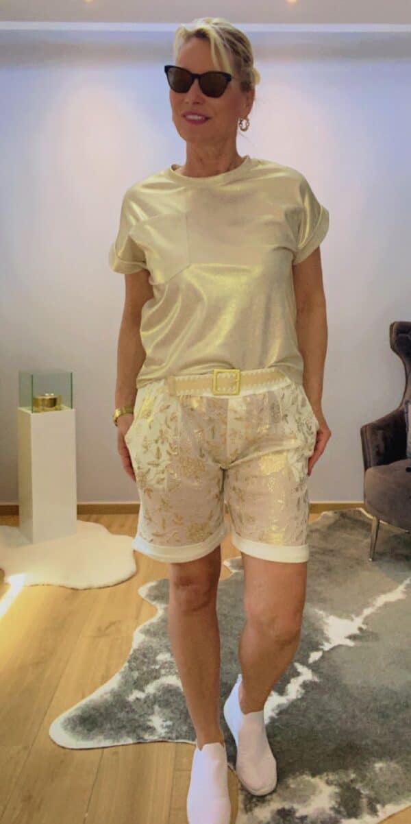 Shirt Uni Gold – Bild 2