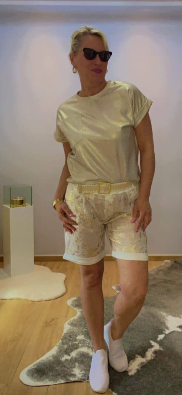 Shirt Uni Gold – Bild 3