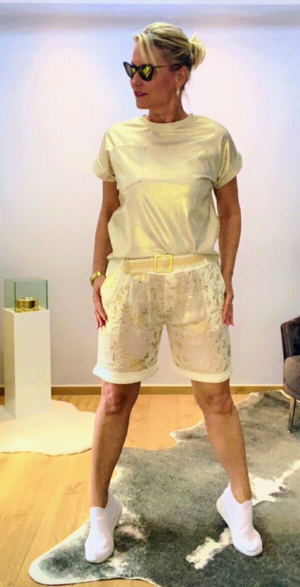 Shirt Uni Gold – Bild 4