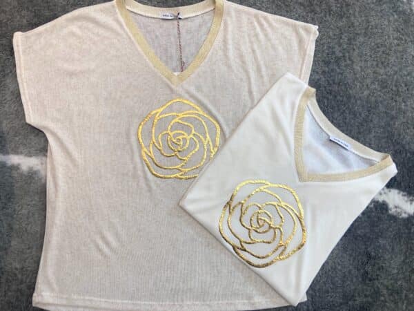 Shirt Goldene Rose – Bild 2