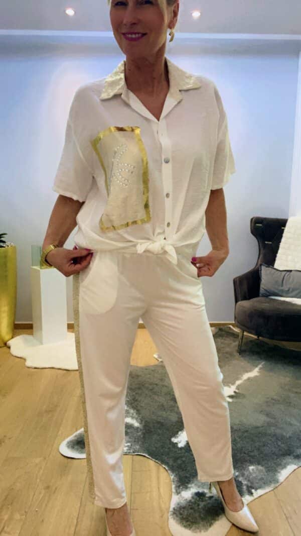 Bluse mit golden Akzenten – Bild 3