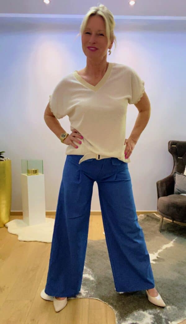 Uni Shirt spitzer Ausschnitt – Bild 8