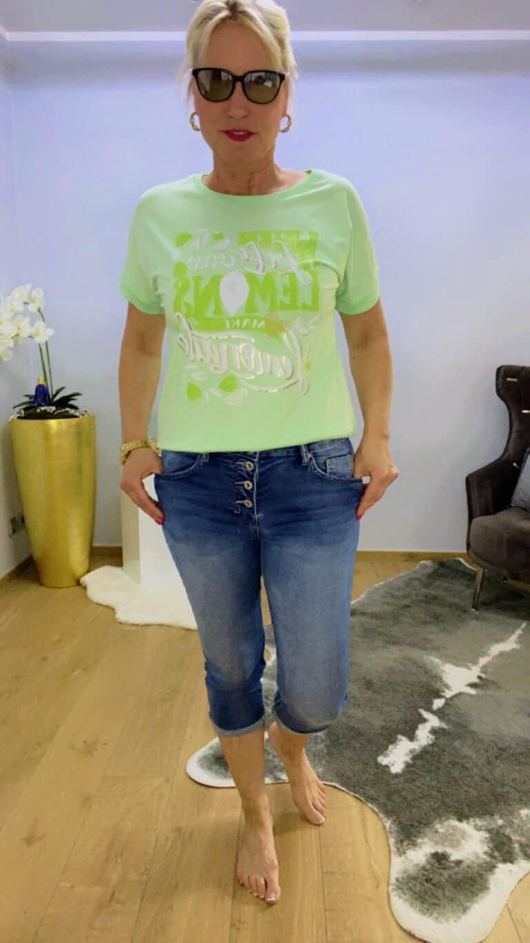 High Waist 3/4 Jeans