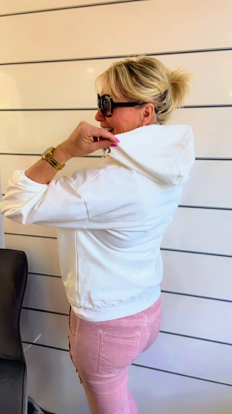 Sweat Jacke Weiß