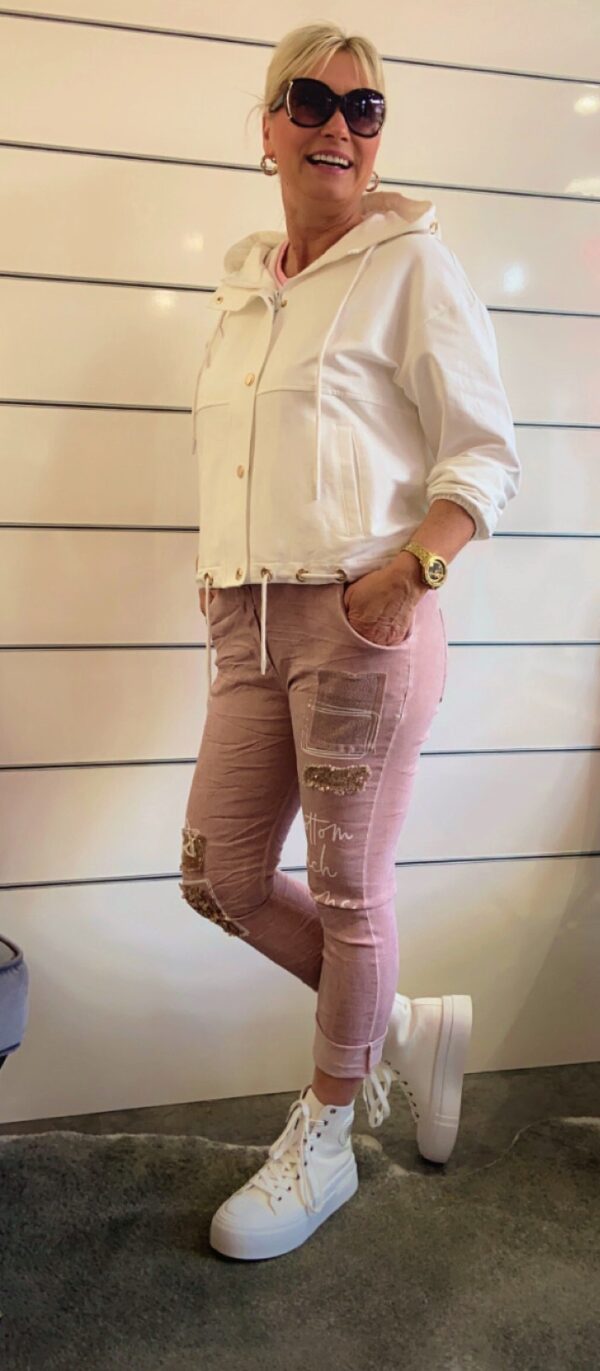 Sweat Jacke Weiß – Bild 3