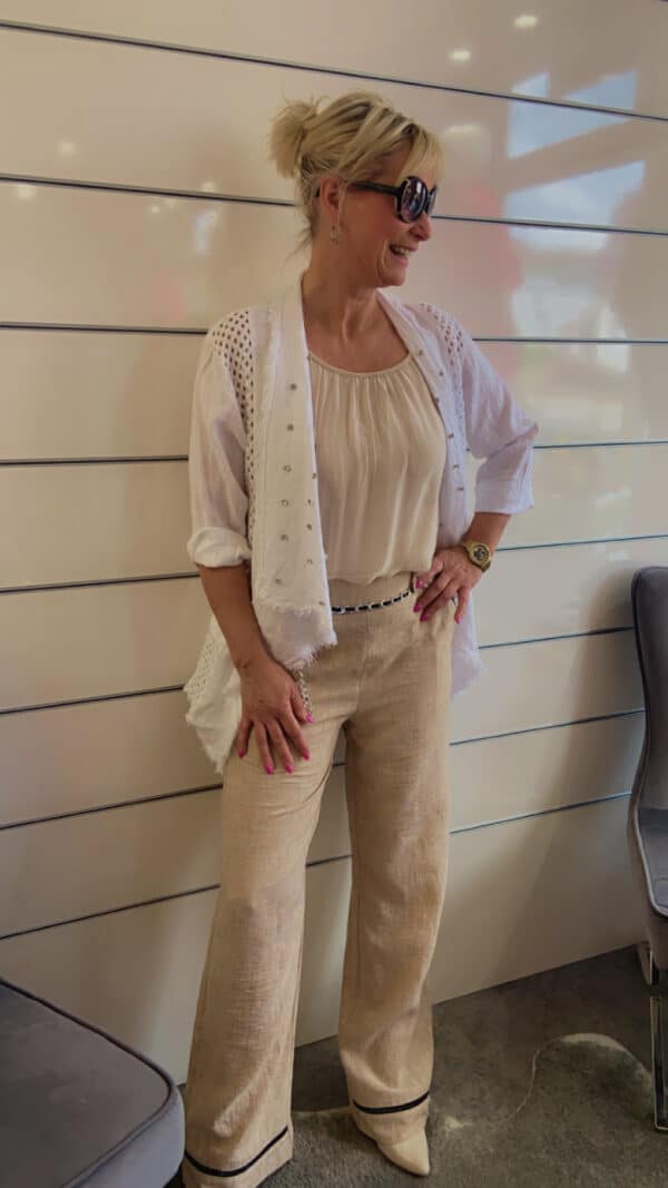 Strickjacke mit Häkelmuster – Bild 4