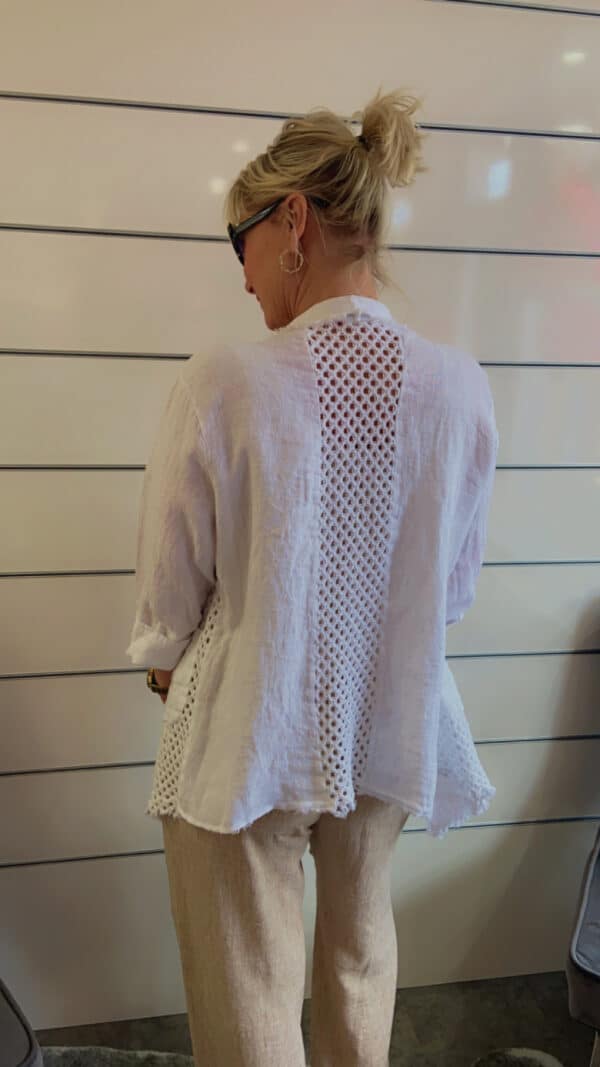 Strickjacke mit Häkelmuster – Bild 5