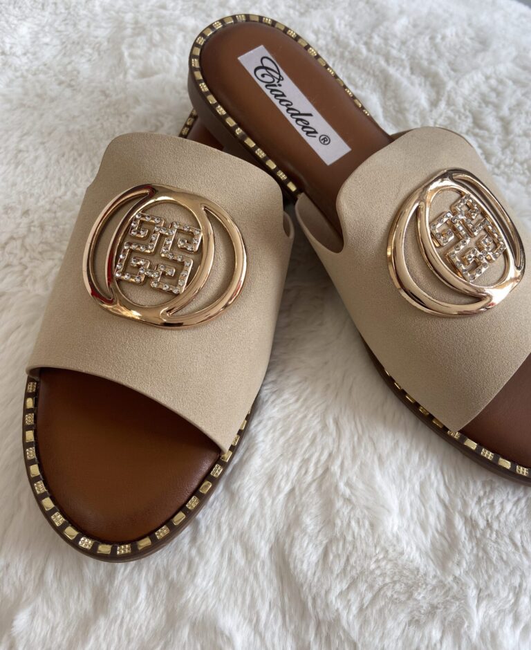 Pantolette Beige / Gold