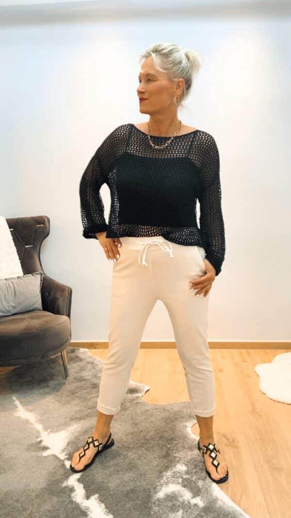 Strickpullover in Häkeloptik – Bild 2
