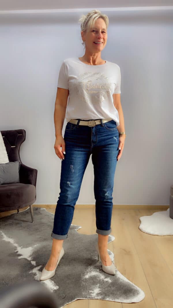 Jeans Skinny mit Cuts – Bild 2