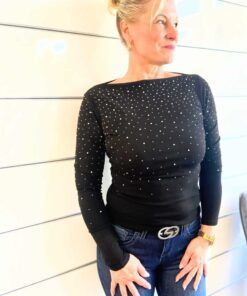 Shirt mit Glitzersteinen