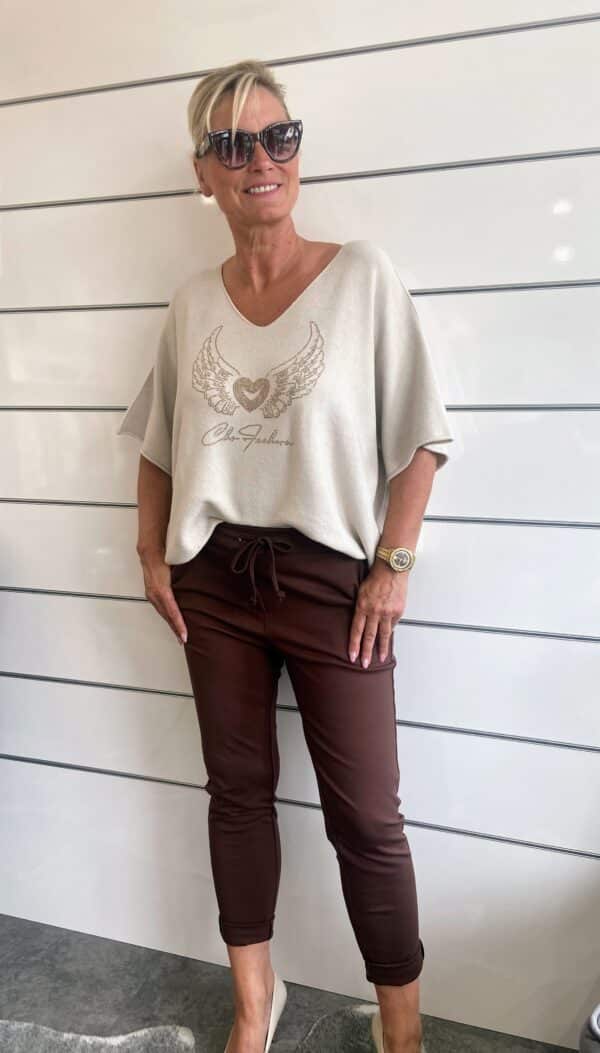 Feinstrickpullover mit Goldapplikation – Bild 3