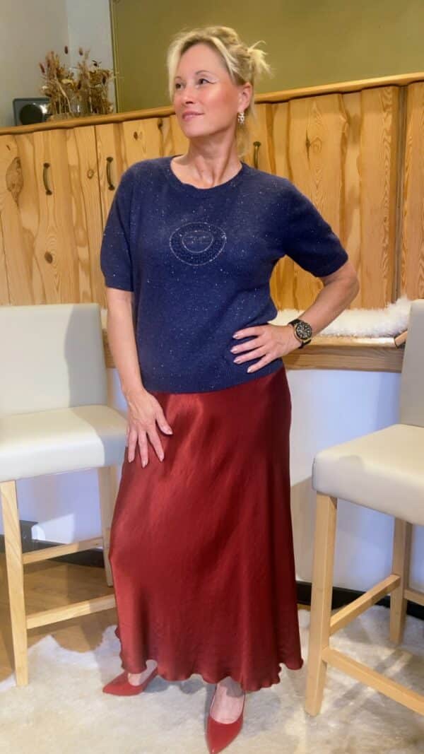 Kurzarmshirt Strickoptik – Bild 4