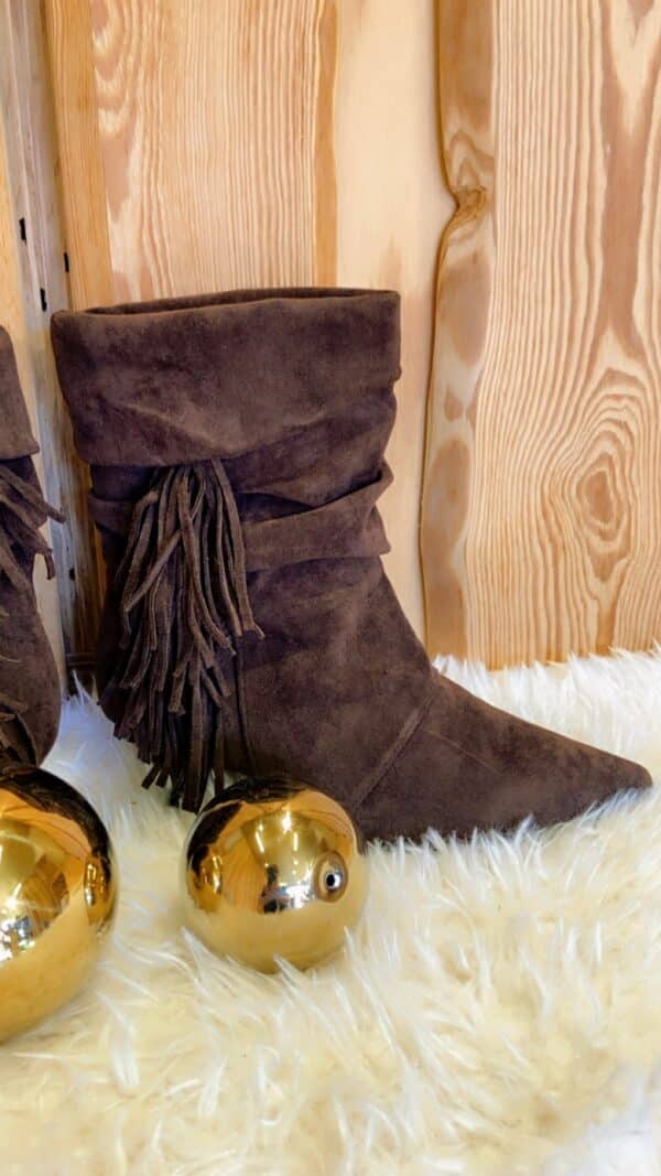 Wildlederstiefel mit Fransen – Bild 3