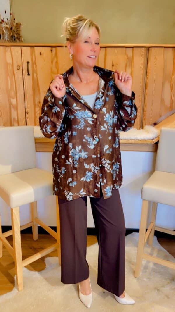 Bluse mit floralem Print – Bild 3