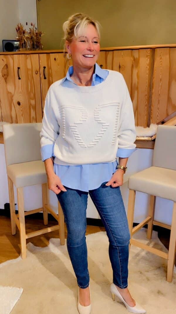 Bluse Hellblau – Bild 3