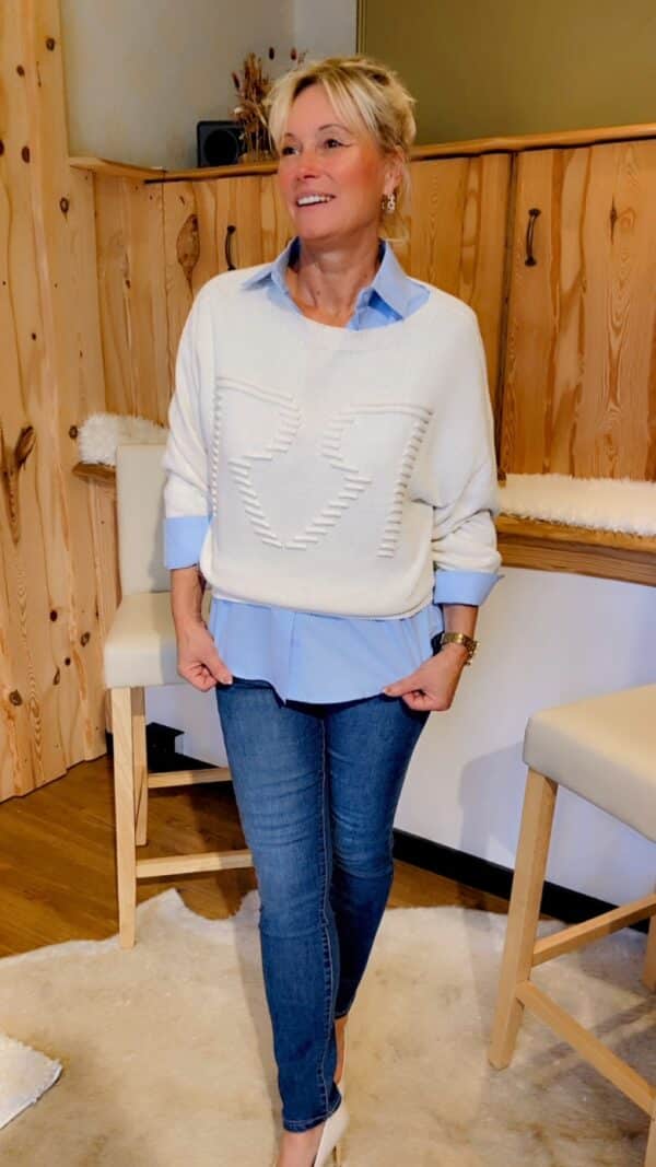 Bluse Hellblau – Bild 4