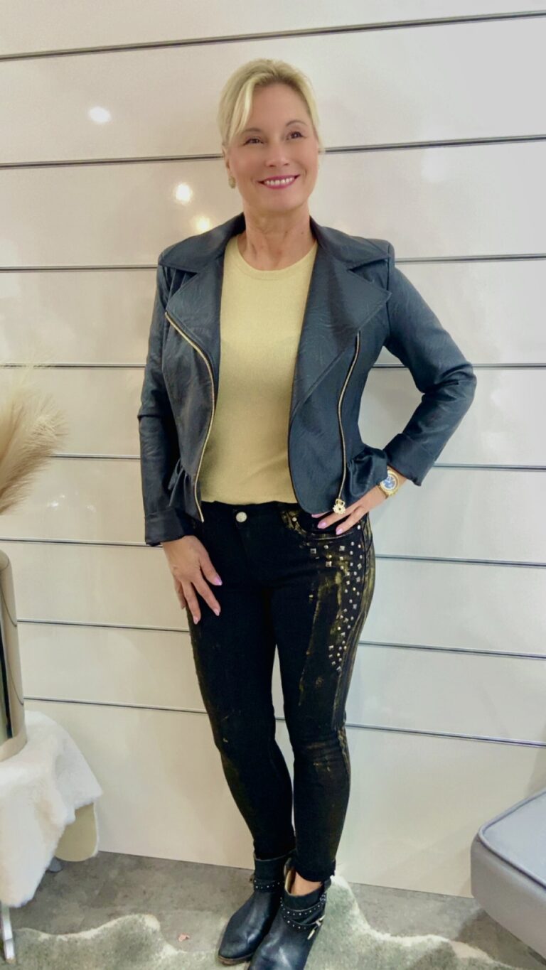 Glitzershirt in Gold von Rinascimento