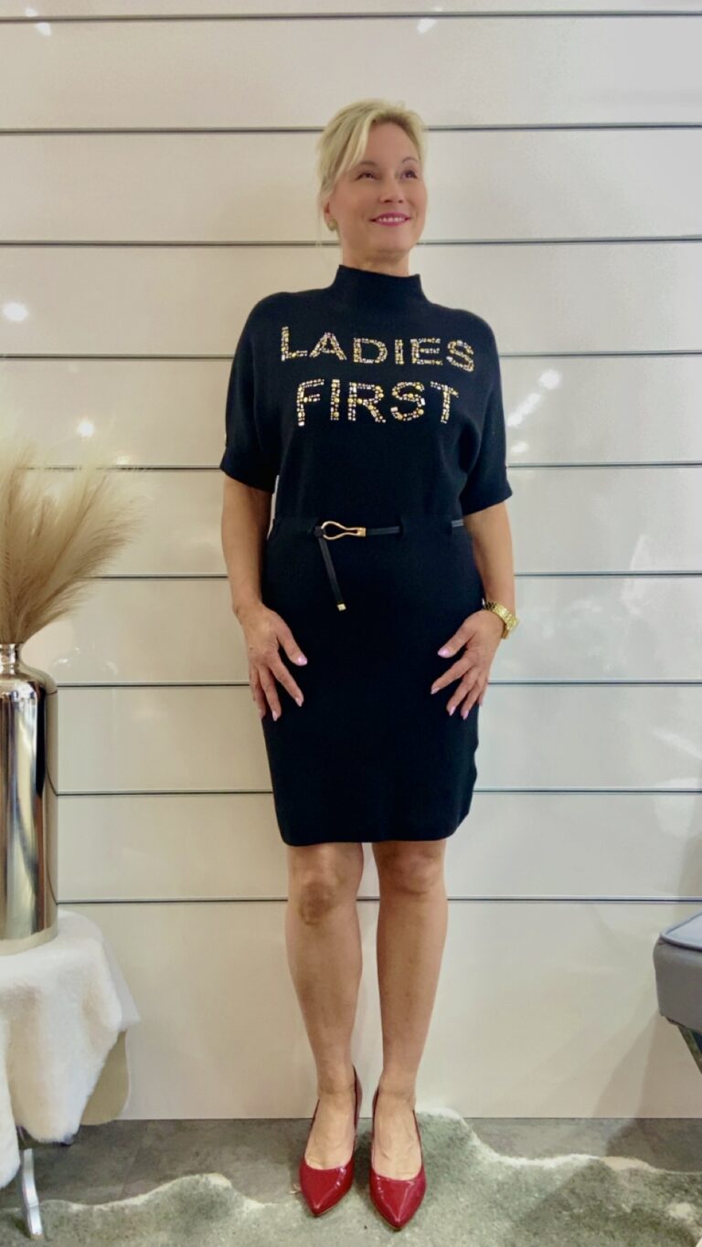 Gil Santucci Kleid mit Strassdetails