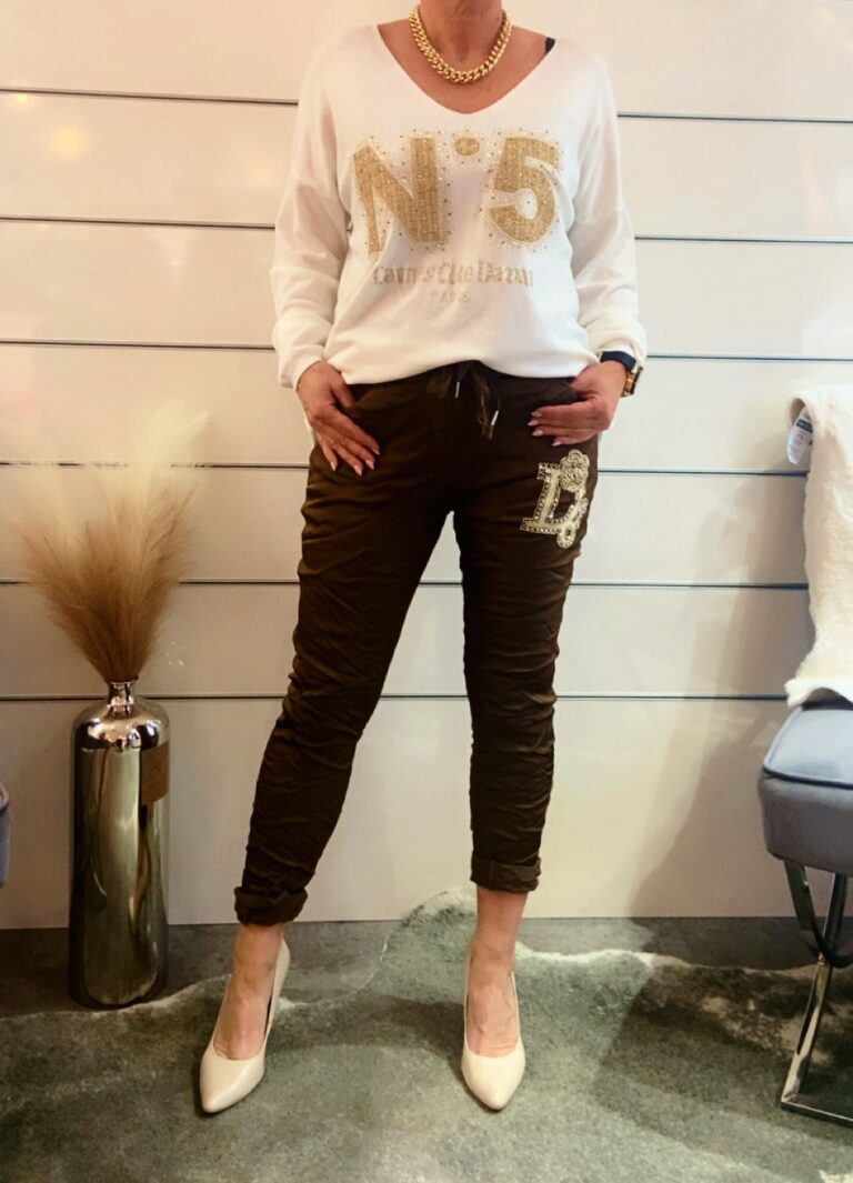 Joggpants mit Glitzerelement