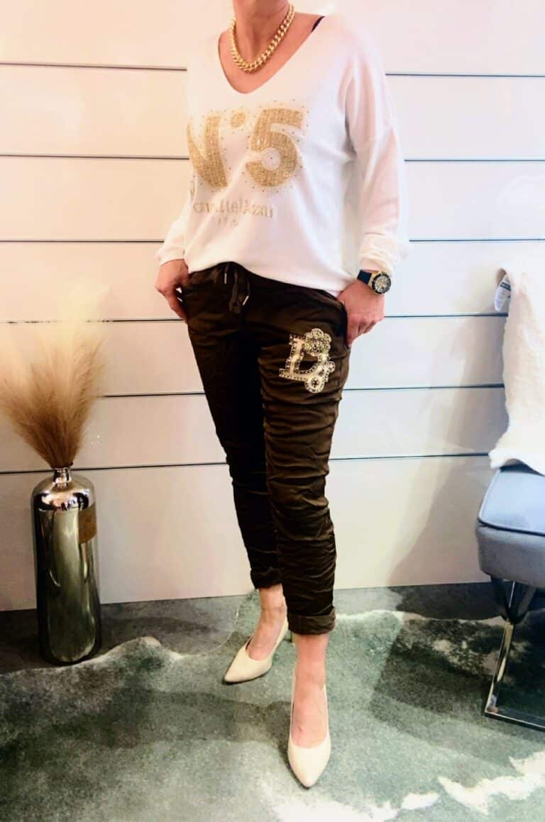 Joggpants mit Glitzerelement