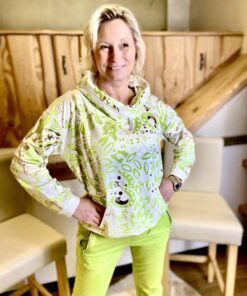 Alternative view of Glamour Hoodie- Weiss/Lime