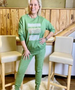 Alternative view of Sweatshirt mit Blattprint