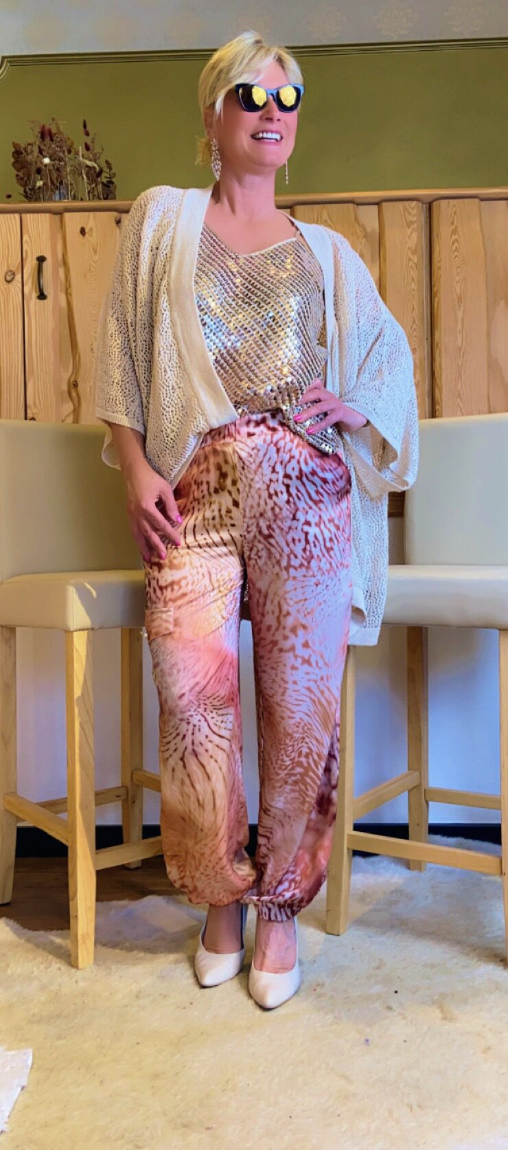 Häkelstrickjacke Rinascimento