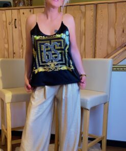 Alternative view of Glitzer Top Gil Santucci mit Kettenträgern