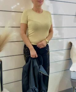 Glitzershirt in Gold von Rinascimento