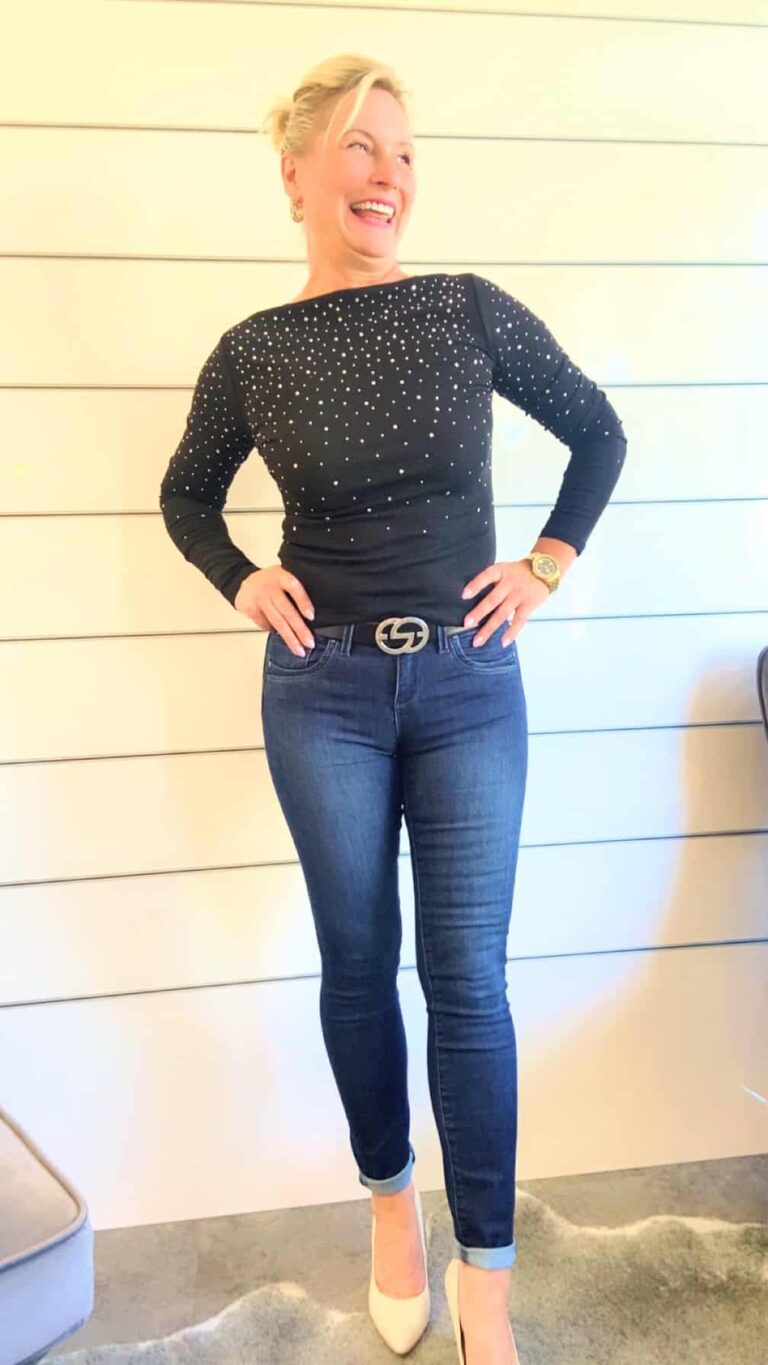 Shirt mit Glitzersteinen