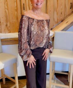Blusentop mit Snakeprint